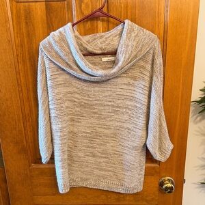 New York & Company Light Gray Cowl Neck Sweater